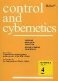 Kwartalnik Control & Cybernetics, nr 3/2008, vol. 37